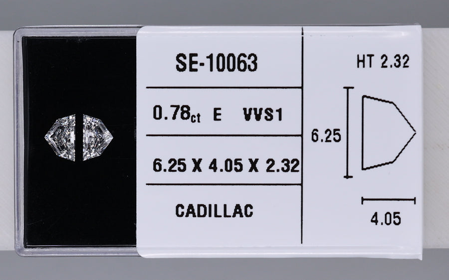 0.78 Carat Natural E VVS1 Trapezoid Diamond SE-10063
