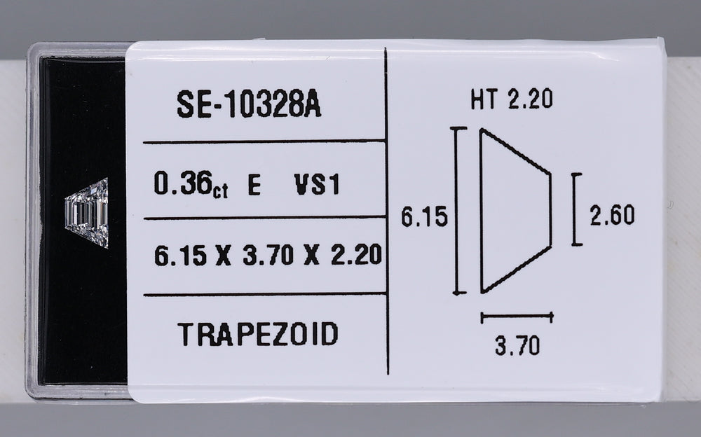 0.36 Carat Natural E VS1 Trapezoid Diamond SE-10328A