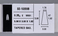0.26 Carat Natural E VVS1 Tapered baguette Diamond SE-10209B