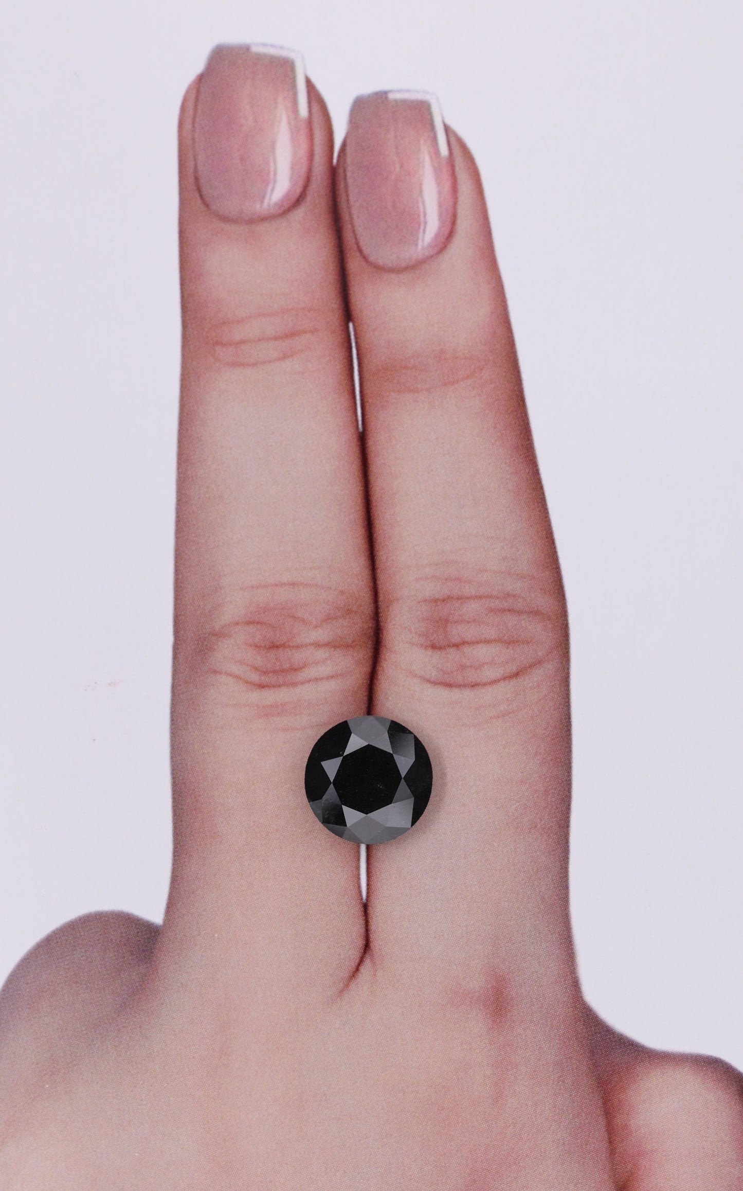 GIA 3.84 Carat Natural Fancy Black Round Diamond SE-9391GN