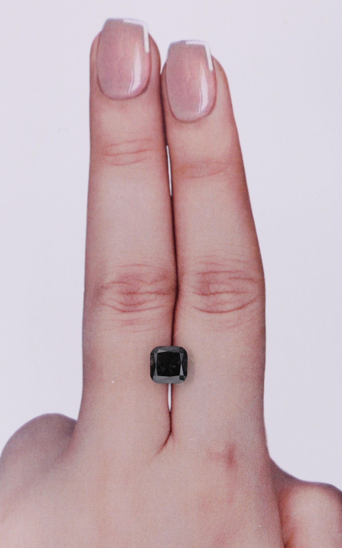 GIA 1.38 Carat Natural Fancy Black Cushion Diamond SE-9792GN