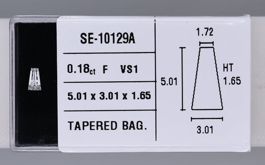 0.18 Carat Natural F VS1 Tapered baguette Diamond SE-10129A