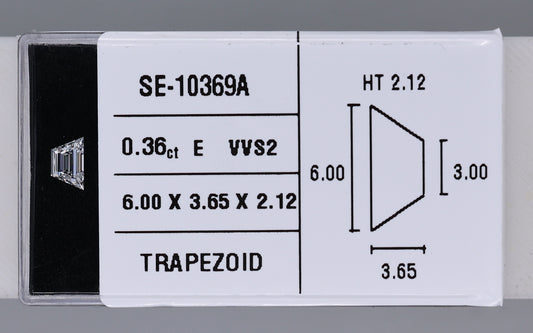 0.36 Carat Natural E VVS2 Trapezoid Diamond SE-10369A