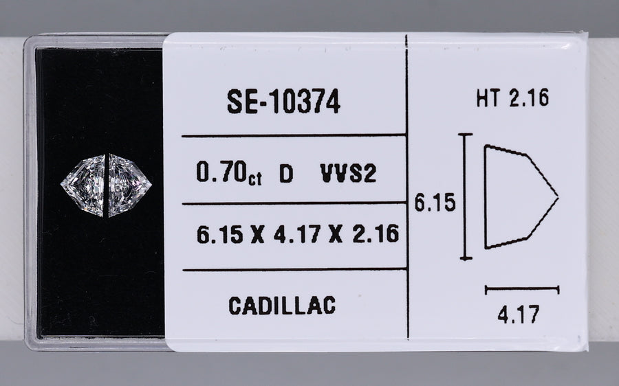 0.70 Carat Natural D VVS2 Trapezoid Diamond SE-10374