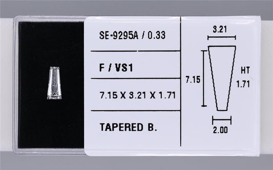 0.33 Carat Natural F VS1 Tapered baguette Diamond SE-9295A