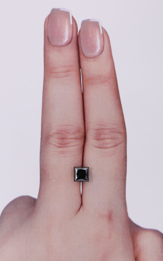 1.31 Carat Natural Fancy Black Princess Diamond SE-9858