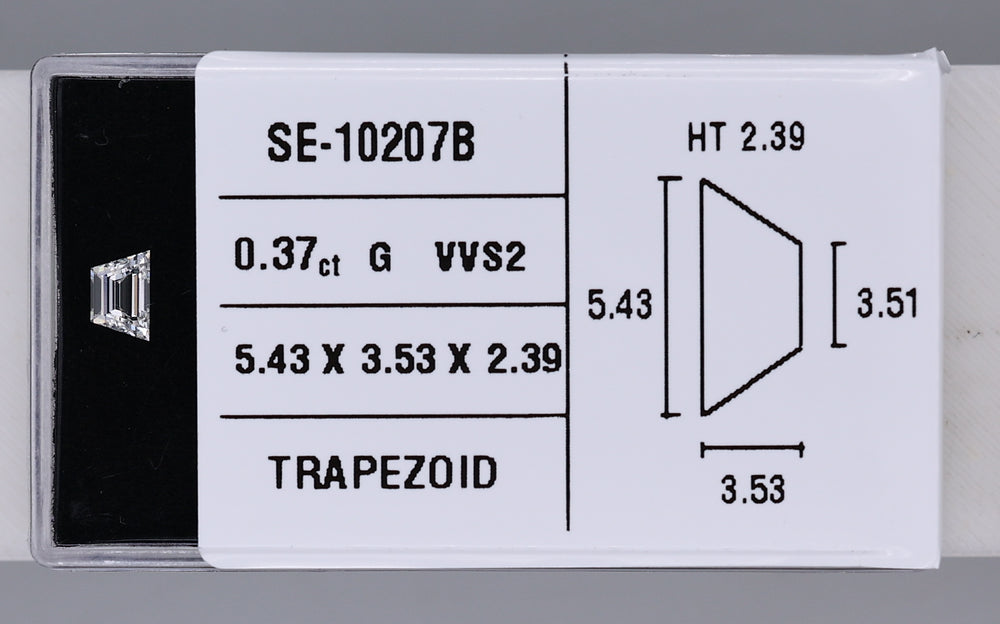 0.37 Carat Natural G VVS2 Trapezoid Diamond SE-10207B