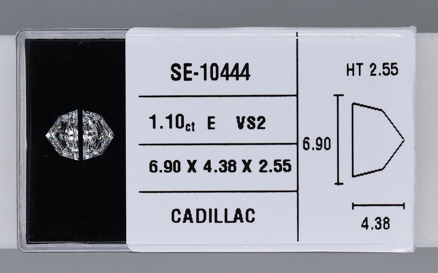 0.58 Carat Natural E VS2 Trapezoid Diamond SE-10444A