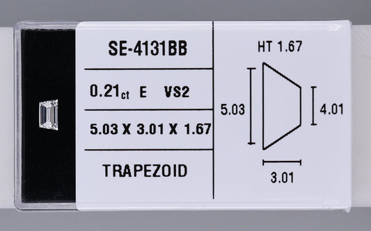 0.21 Carat Natural E VS2 Trapezoid Diamond SE-4131B