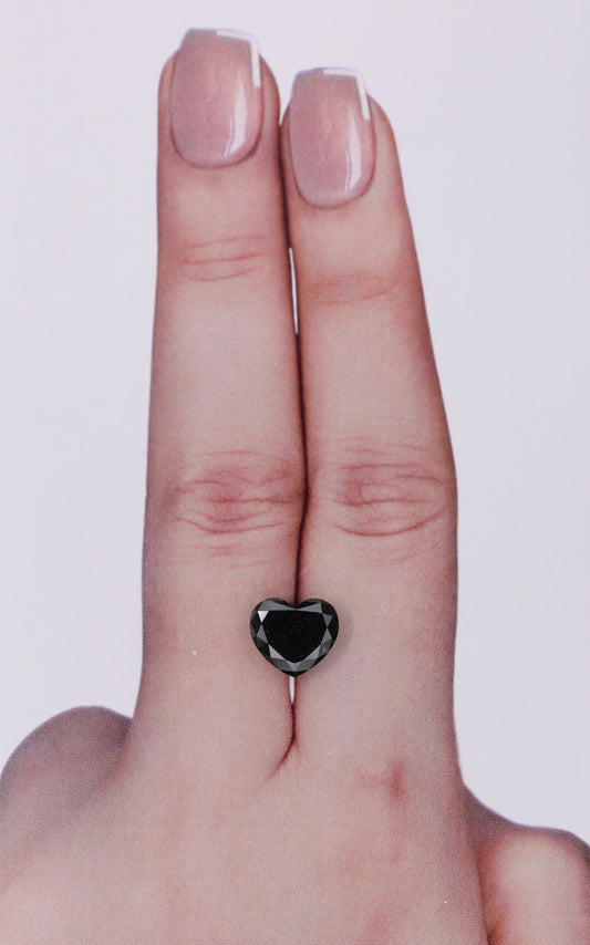 1.89 Carat Natural Fancy Black Heart Diamond SE-9848