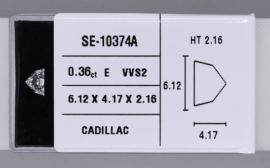 0.36 Carat Natural E VVS2 Trapezoid Diamond SE-10374A