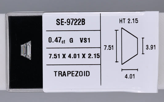 0.47 Carat Natural G VS1 Trapezoid Diamond SE-9722B