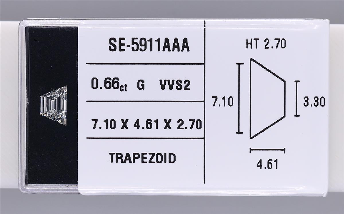 1.27 Carat Natural G VVS2 Trapezoid Diamond SE-5911AAAA