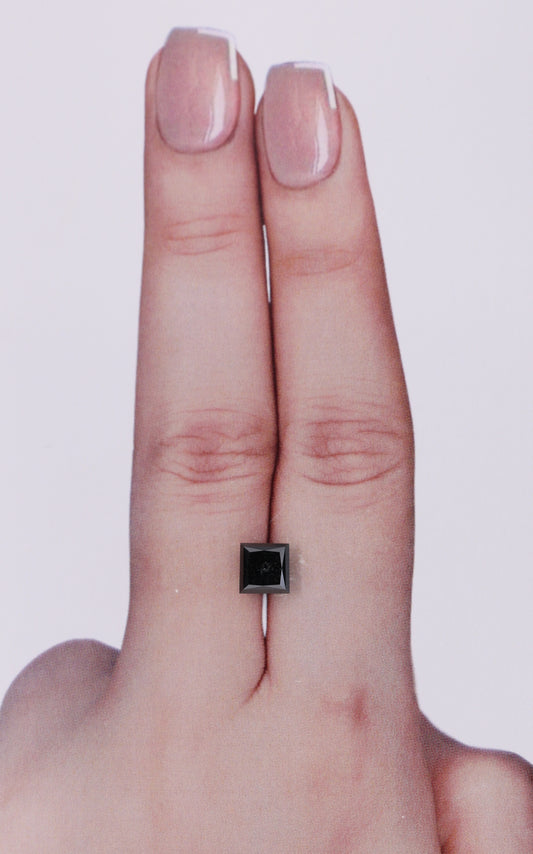 1.21 Carat Natural Fancy Black Princess Diamond SE-9856