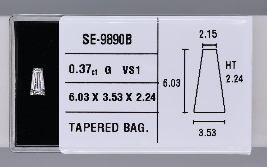 0.37 Carat Natural G VS1 Tapered baguette Diamond SE-9890B