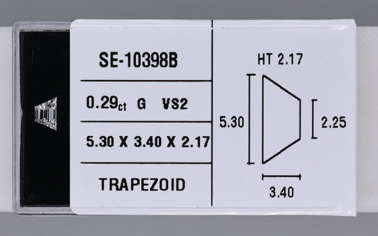0.29 Carat Natural G VS2 Trapezoid Diamond SE-10398B