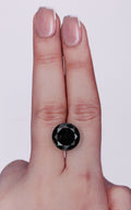 7.07 Carat Natural Fancy Black Round Diamond SE-10005