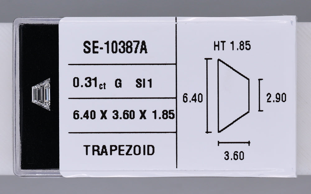0.31 Carat Natural G SI1 Trapezoid Diamond SE-10387A