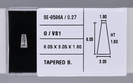 0.27 Carat Natural G VS1 Tapered baguette Diamond SE-9596A