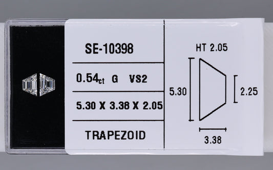 0.54 Carat Natural G VS2 Trapezoid Diamond SE-10398