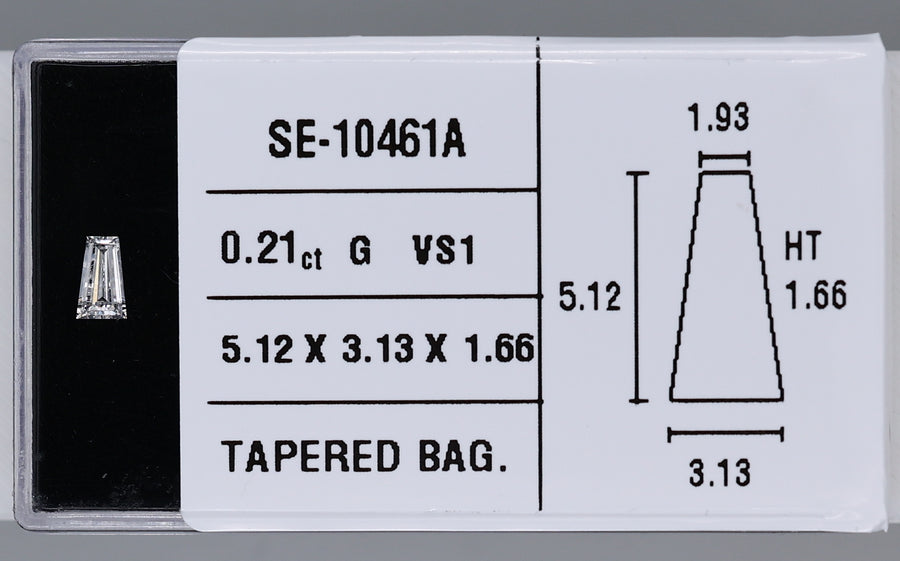 0.21 Carat Natural G VS1 Tapered baguette Diamond SE-10461A