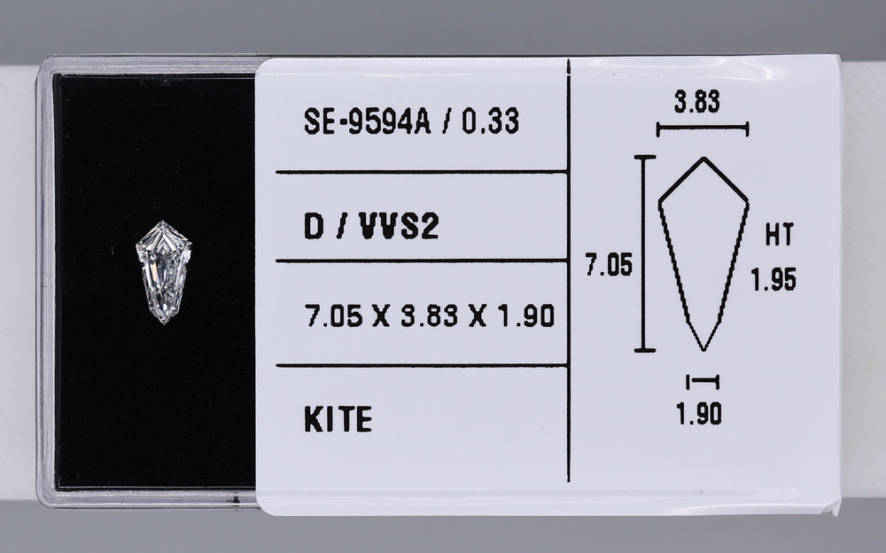 0.33 Carat Natural D VVS2 Kite Diamond SE-9594A