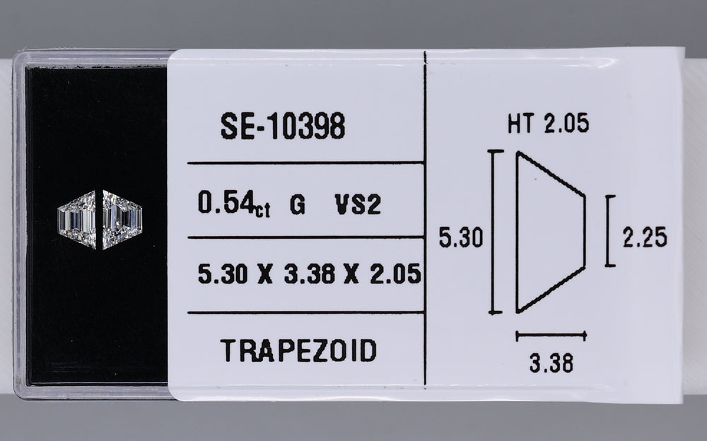 0.54 Carat Natural G VS2 Trapezoid Diamond SE-10398