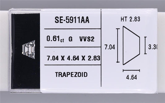 1.27 Carat Natural G VVS2 Trapezoid Diamond SE-5911AAAA