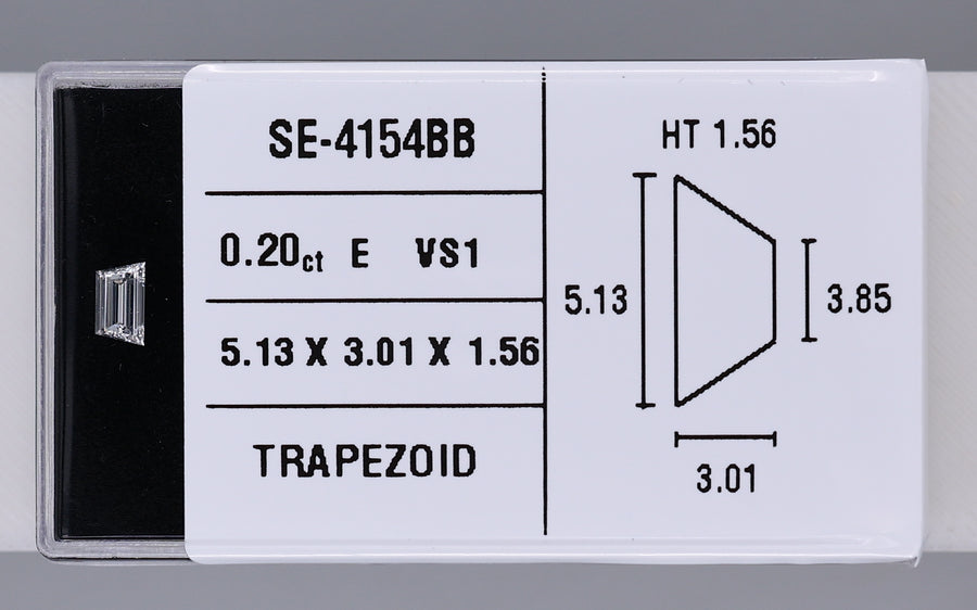 0.20 Carat Natural E VS1 Trapezoid Diamond SE-4154BB