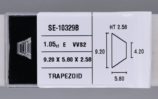 1.05 Carat Natural E VVS2 Trapezoid Diamond SE-10329B