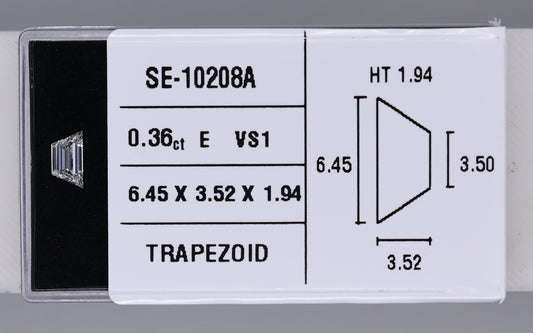 0.36 Carat Natural E VS1 Trapezoid Diamond SE-10208A