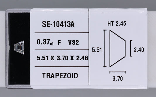 0.37 Carat Natural F VS2 Trapezoid Diamond SE-10413A