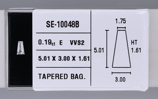 0.19 Carat Natural E VVS2 Tapered baguette Diamond SE-10048B