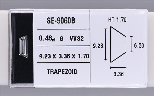 0.46 Carat Natural G VVS2 Trapezoid Diamond SE-9060B