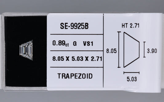 0.89 Carat Natural G VS1 Trapezoid Diamond SE-9925B