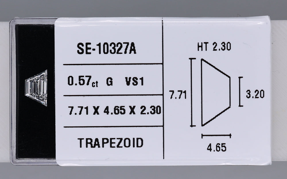 0.57 Carat Natural G VS1 Trapezoid Diamond SE-10327A