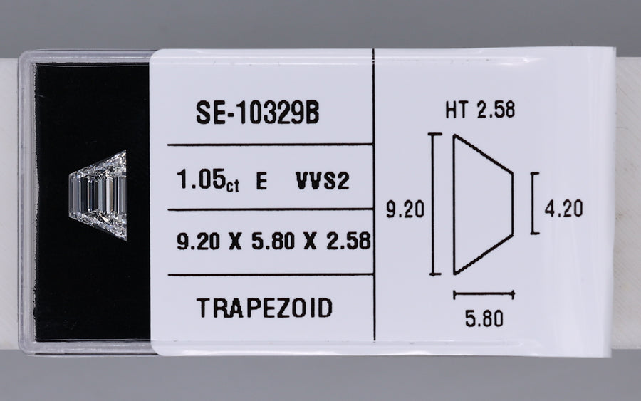 1.05 Carat Natural E VVS2 Trapezoid Diamond SE-10329B
