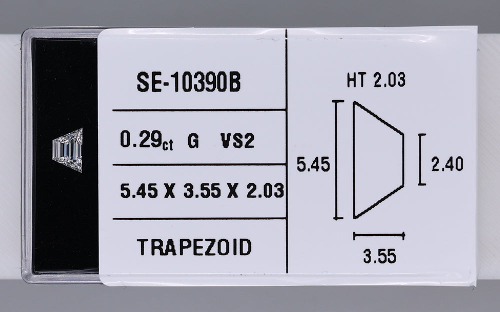 0.29 Carat Natural G VS2 Trapezoid Diamond SE-10390B