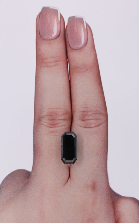 4.84 Carat Natural Fancy Black Emerald Diamond SE-10159