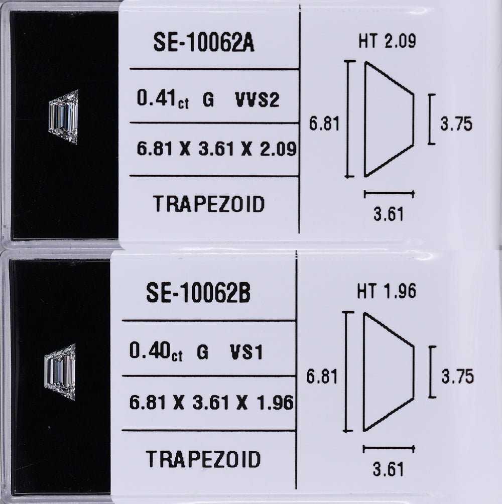0.40 Carat Natural G VS1 Trapezoid Diamond SE-10062B