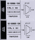0.55 Carat Natural D VS1 Trapezoid Diamond SE-10086B