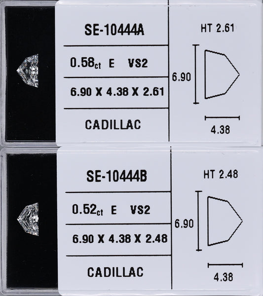 0.58 Carat Natural E VS2 Trapezoid Diamond SE-10444A