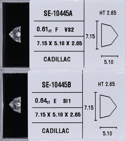0.61 Carat Natural F VS2 Trapezoid Diamond SE-10445A