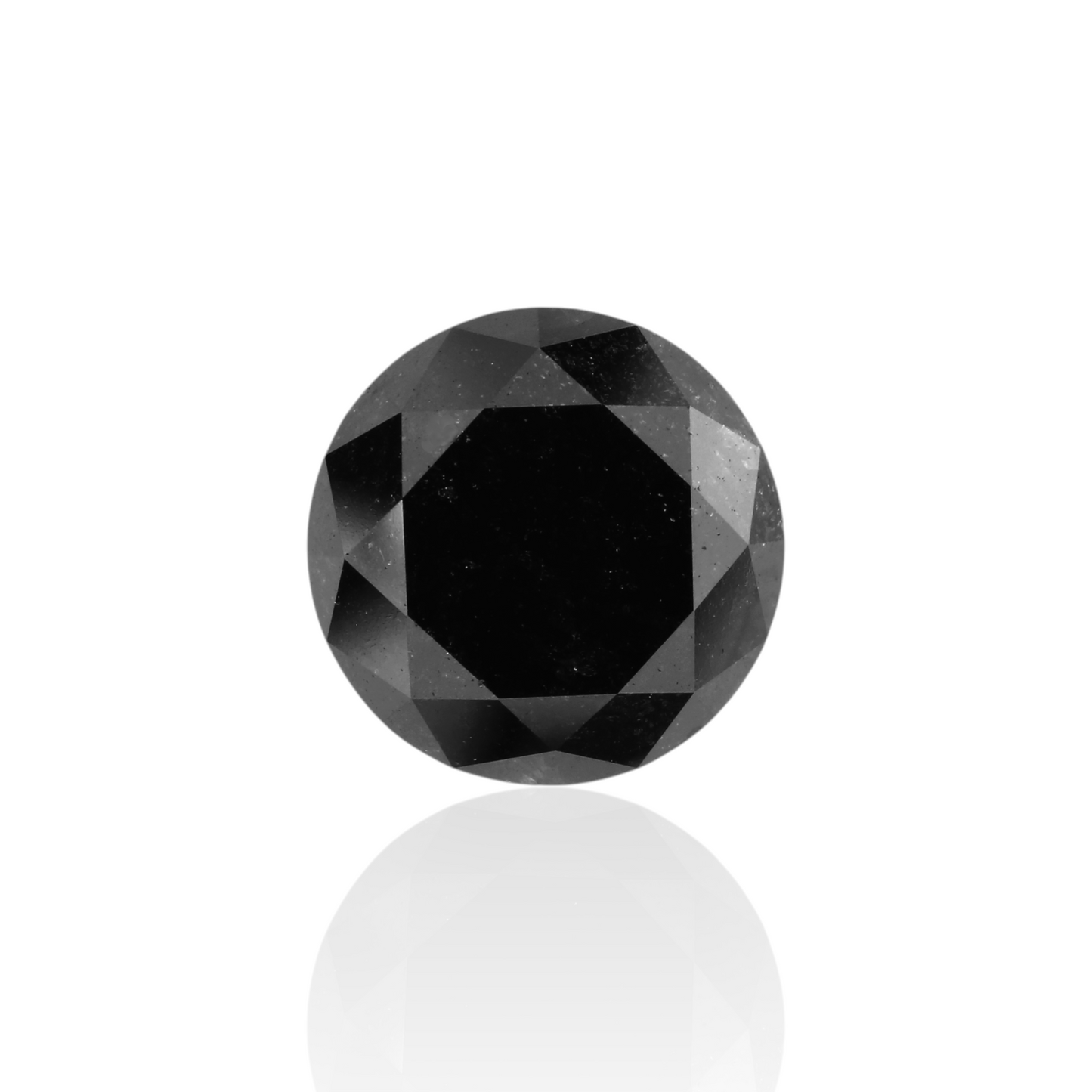 GIA 4.08 Carat Natural Fancy Black Round Diamond SE-4719GN