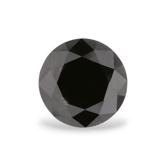 GIA 2.28 Carat Natural Fancy Black Round Diamond SE-4854GN