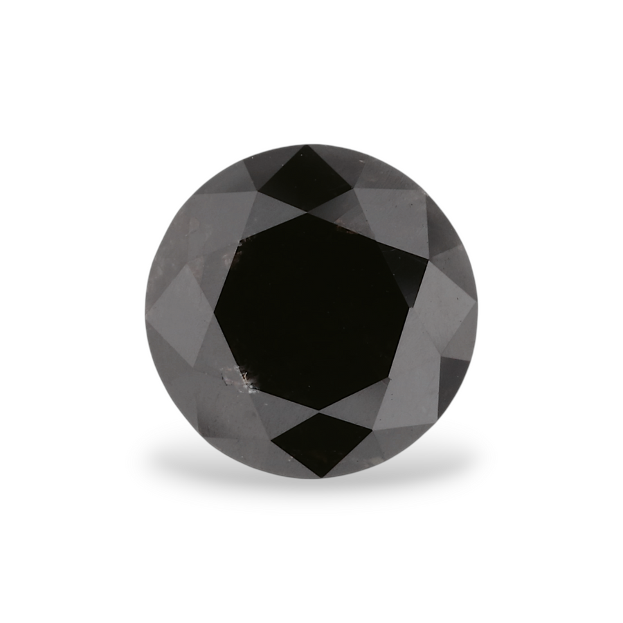 GIA 2.28 Carat Natural Fancy Black Round Diamond SE-4854GN