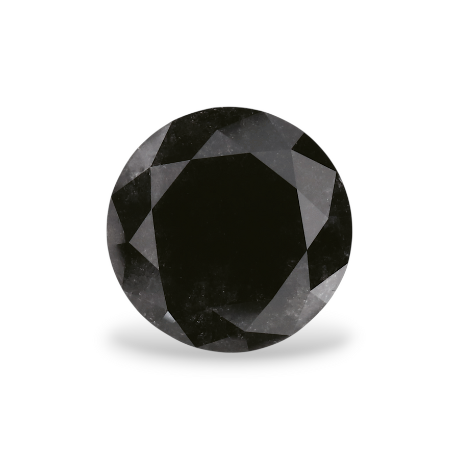 GIA 2.38 Carat Natural Fancy Black Round Diamond SE-5206GN