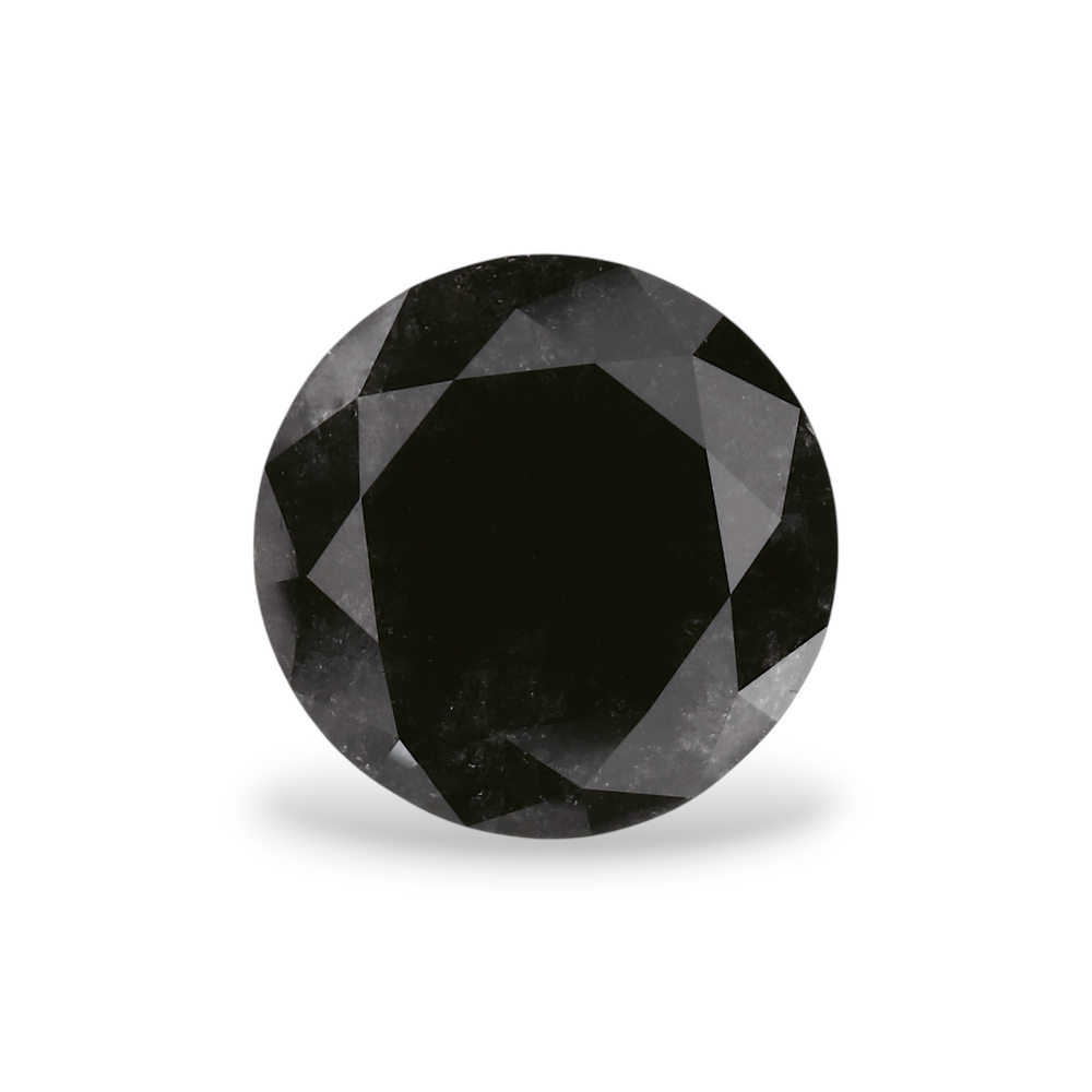 GIA 2.38 Carat Natural Fancy Black Round Diamond SE-5206GN