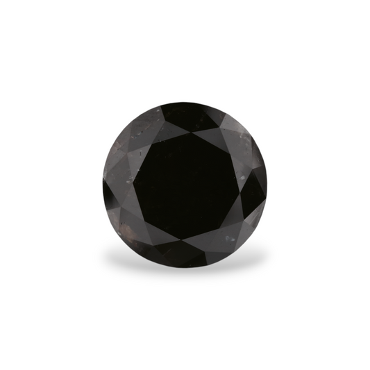 GIA 4.28 Carat Natural Fancy Black Round Diamond SE-5214GN