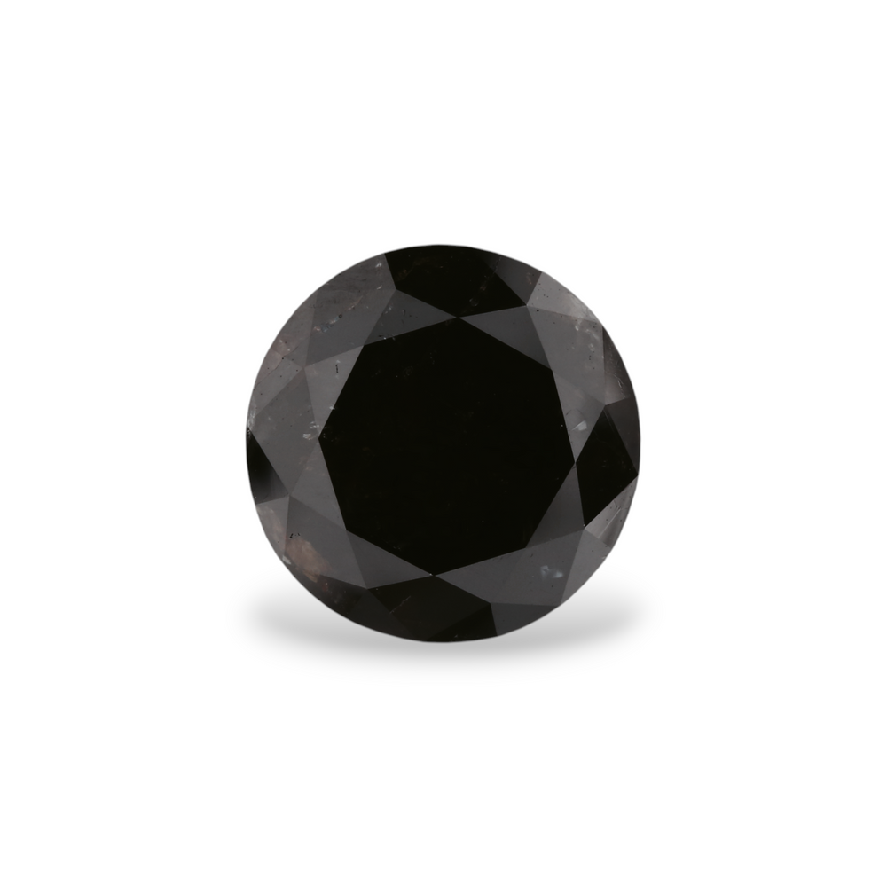 GIA 4.28 Carat Natural Fancy Black Round Diamond SE-5214GN